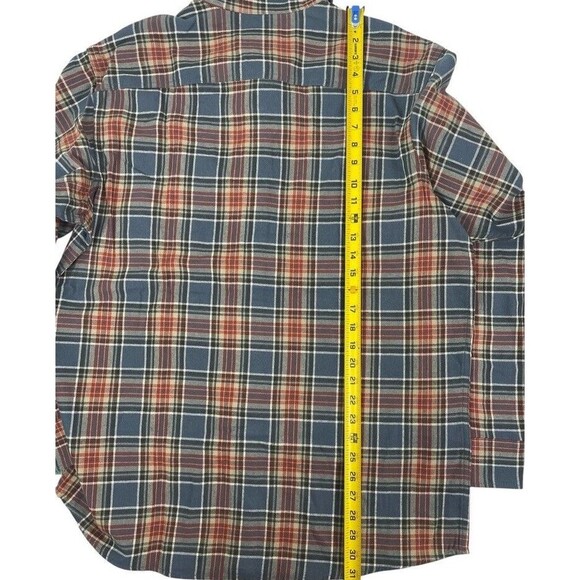 NWT Red Head Ozark Flannel Plaid Shirt Slate Red Cream Work Ranch Yellowstone L - Picture 9 of 11